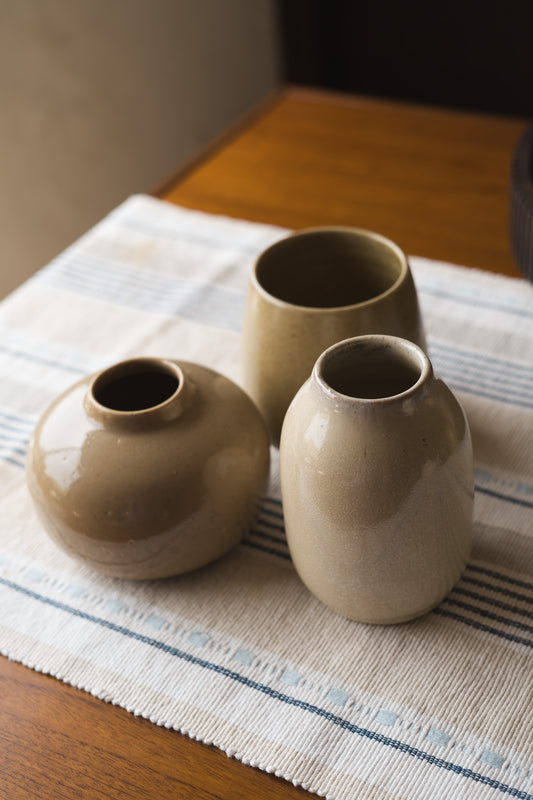 Creme Handmade Ceramic Collection (Set of 3)