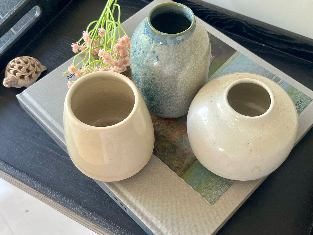 Creme Handmade Ceramic Collection (Set of 3)
